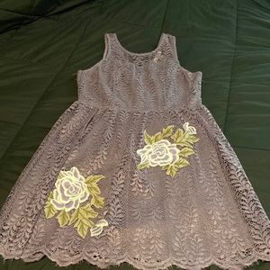 Francescas lace floral dress purple women’s large